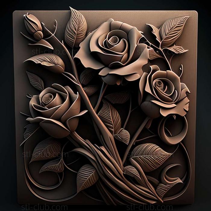 3D model roses (STL)